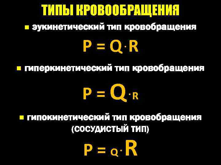 Типы кровообращения. Эукинетический Тип. Эукинетический Тип кровообращения. Гипердинамический Тип кровообращения.