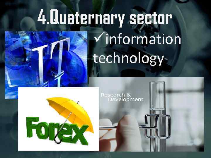 4. Quaternary sector üinformation technology 