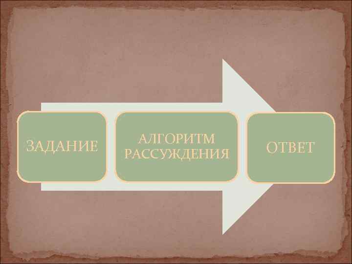 ЗАДАНИЕ АЛГОРИТМ РАССУЖДЕНИЯ ОТВЕТ 