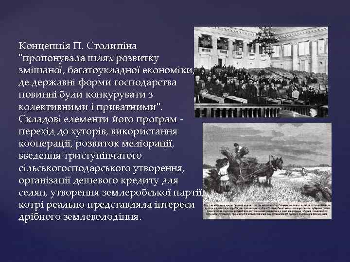 Концепція П. Столипіна 