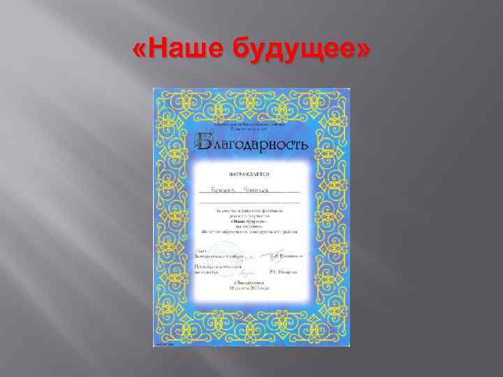  «Наше будущее» 