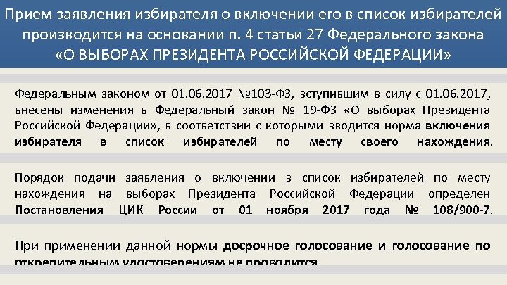 Включение в список избирателей. Заявление избирателя о включении его в список избирателей. Включение в дополнительный список избирателей. Информация в заявление о включении в список избирателей. Прием заявлений для включения избирателя.