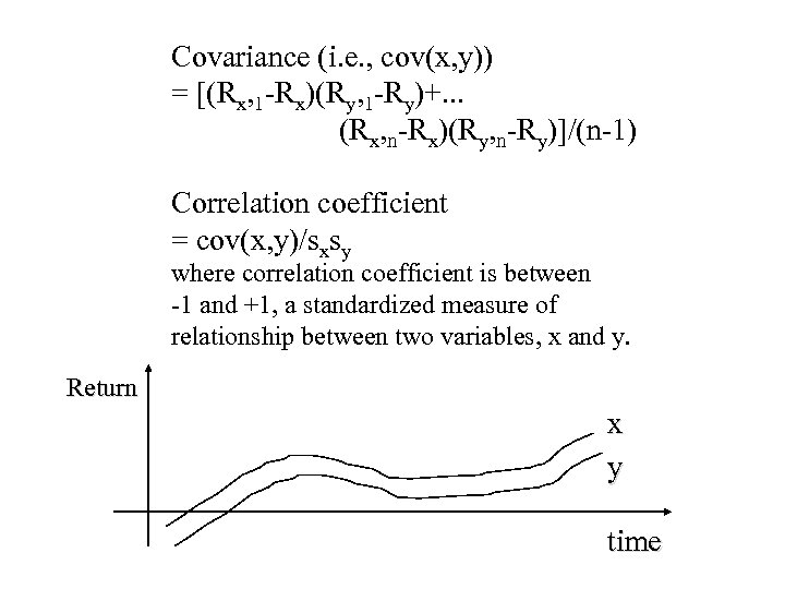 Covariance (i. e. , cov(x, y)) = [(Rx, 1 -Rx)(Ry, 1 -Ry)+. . .