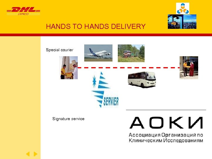 HANDS TO HANDS DELIVERY Special courier Signature service 