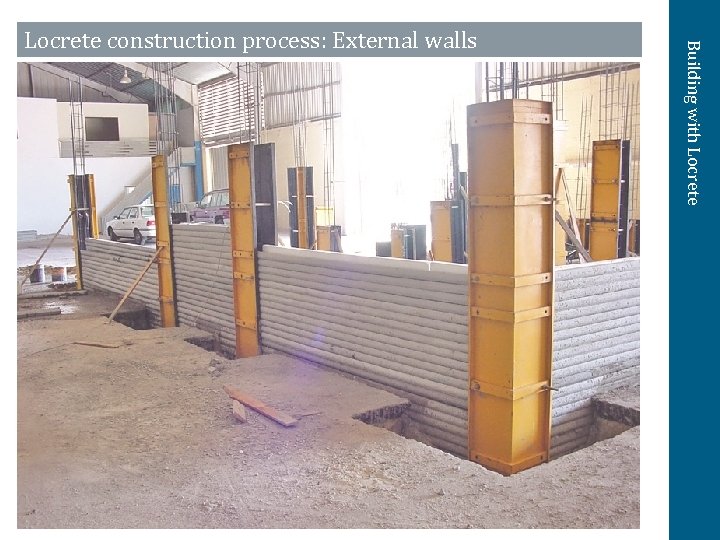 Building with Locrete construction process: External walls 