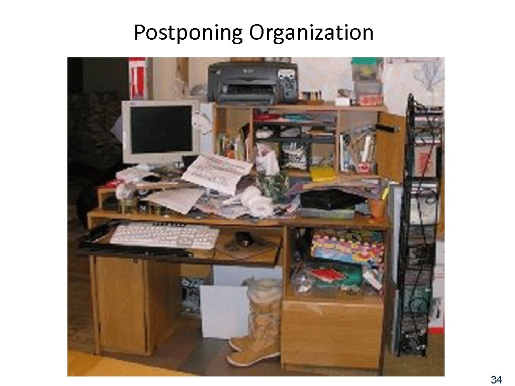 Postponing Organization 34 