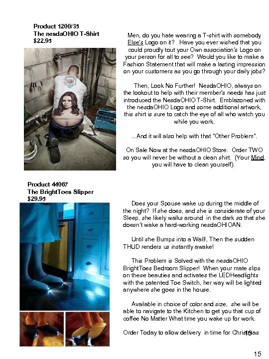 Product 1200/35 The nesda. OHIO T-Shirt $22. 95 Product 44067 The Bright. Toes Slipper