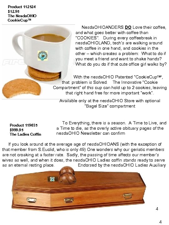 Product 112524 $12. 95 The Nesda. OHIO Cookie. Cup. TM Nesda. OHIOANDERS DO Love