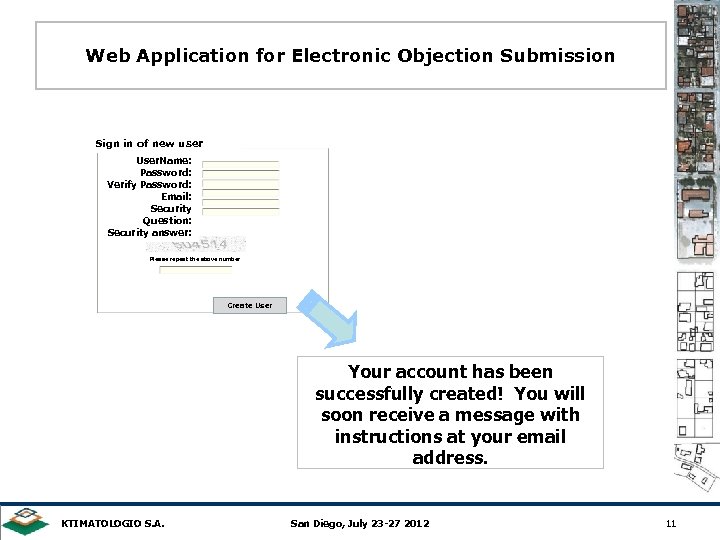 Web Application for Electronic Objection Submission Sign in of new user User. Name: Password: