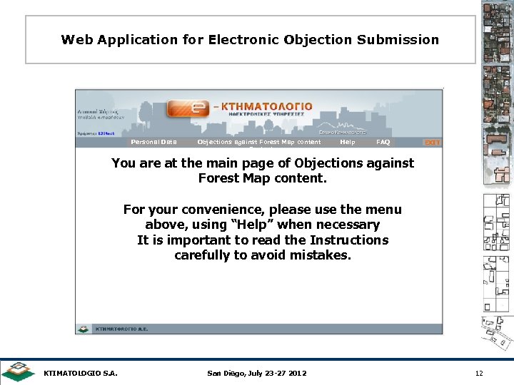 Web Application for Electronic Objection Submission Personal Data Objections against Forest Map content Contact