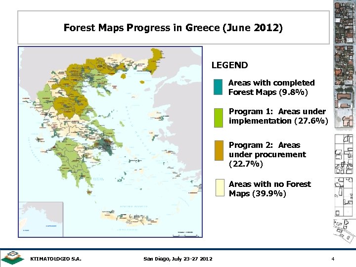 Forest Maps Progress in Greece (June 2012) LEGEND Areas with completed Forest Maps (9.