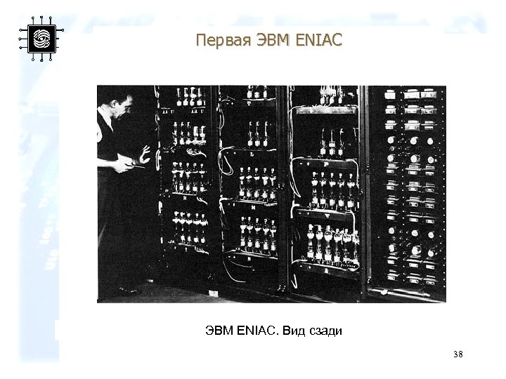 Первая ЭВМ ENIAC. Вид сзади 38 