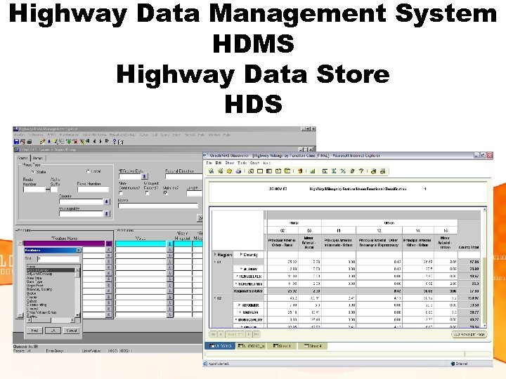 Highway Data Management System HDMS Highway Data Store HDS 