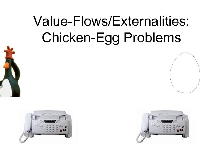 Value-Flows/Externalities: Chicken-Egg Problems 
