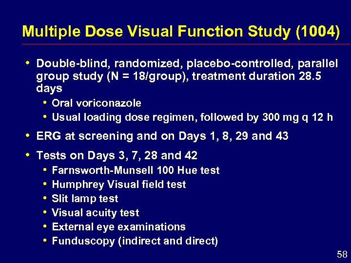 Multiple Dose Visual Function Study (1004) i Double-blind, randomized, placebo-controlled, parallel group study (N
