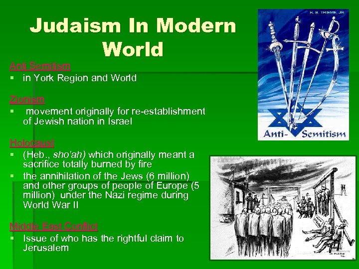 Judaism In Modern World Anti Semitism § in York Region and World Zionism §