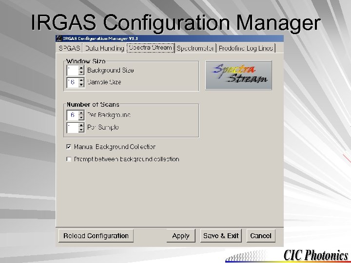 IRGAS Configuration Manager 