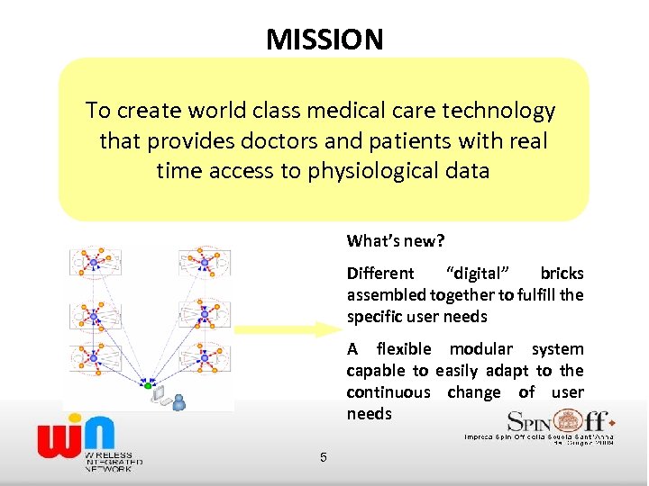 MISSION To create world class medical care technology that provides doctors and patients with