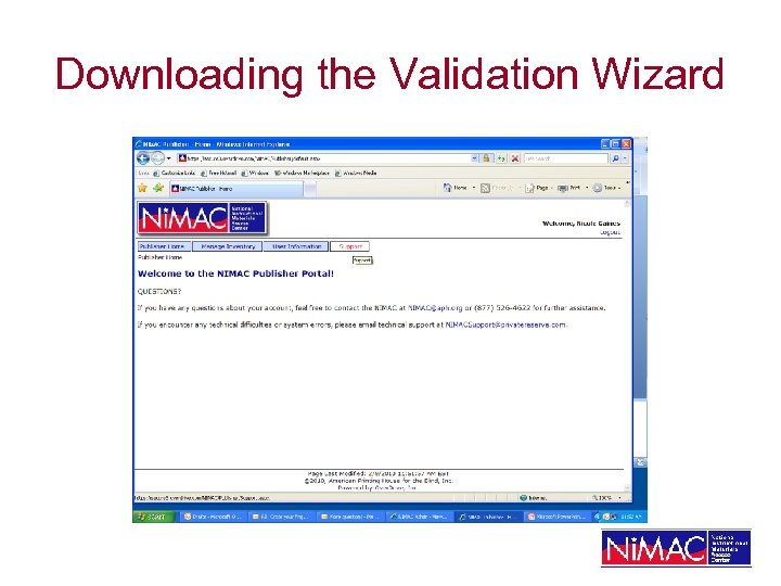 Downloading the Validation Wizard 