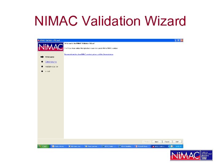 NIMAC Validation Wizard 
