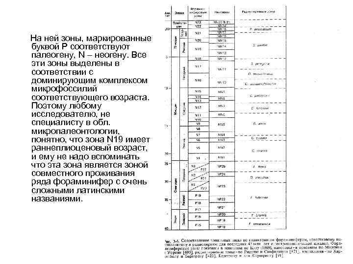 На ней зоны, маркированные буквой Р соответствуют палеогену, N – неогену. Все эти зоны