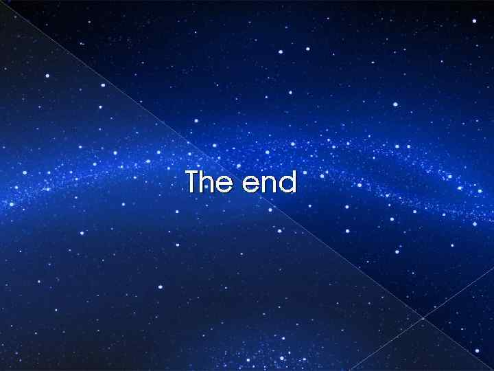 The end 