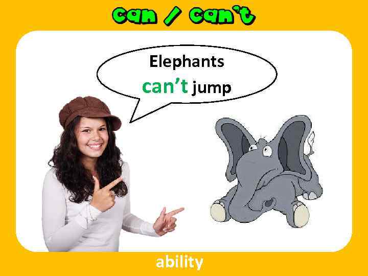 Elephants can’t jump ability 