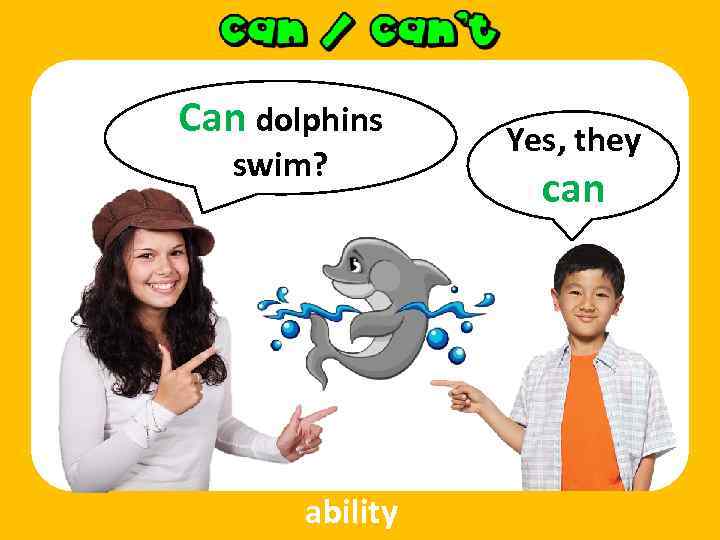 Can dolphins swim? ability Yes, they can 