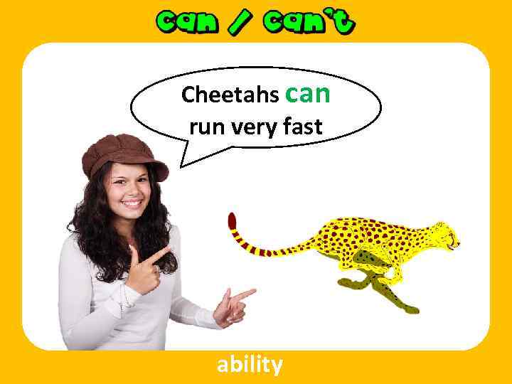 Cheetahs can run very fast ability 