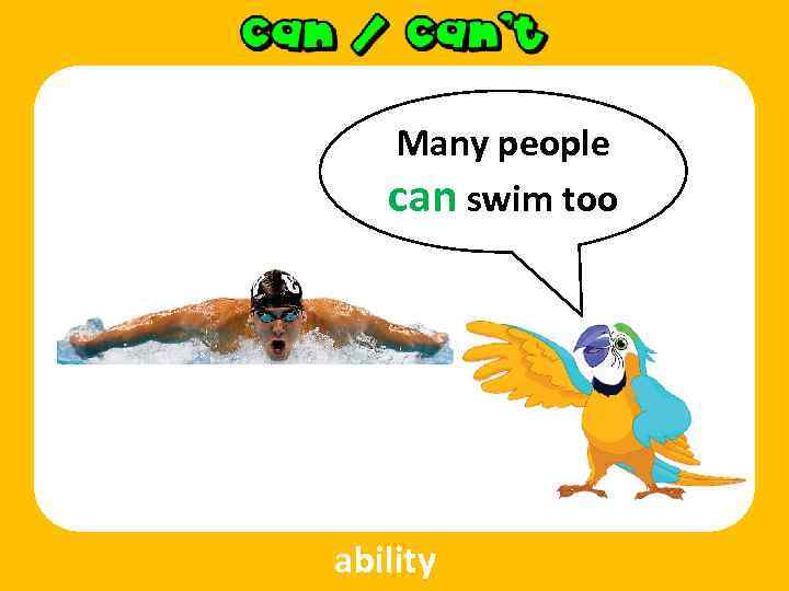 Many people can swim too ability 