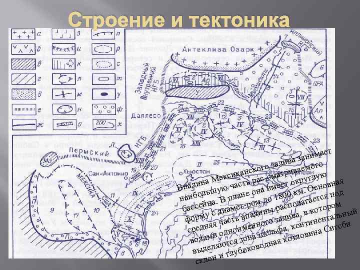 Строение и тектоника ет нима а за залив емого го анско сматрива ик ю