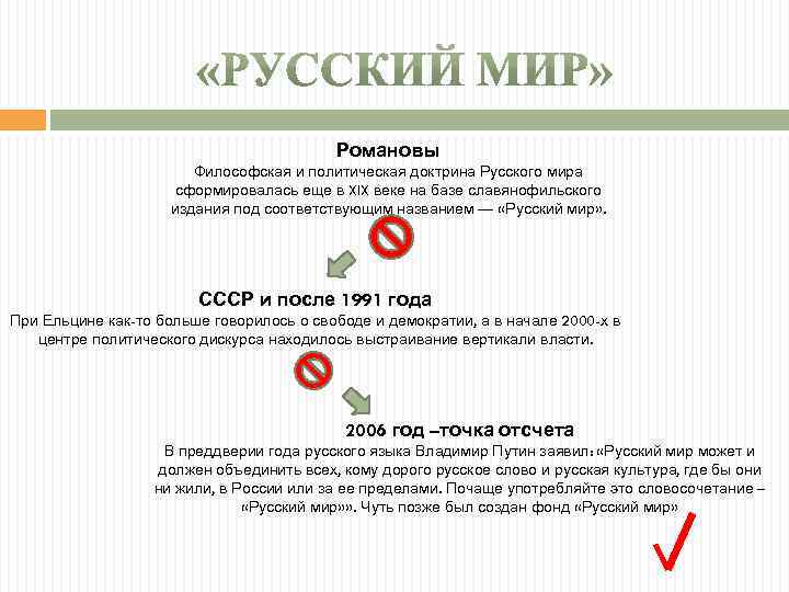 Романовы Философская и политическая доктрина Русского мира сформировалась еще в XIX веке на базе