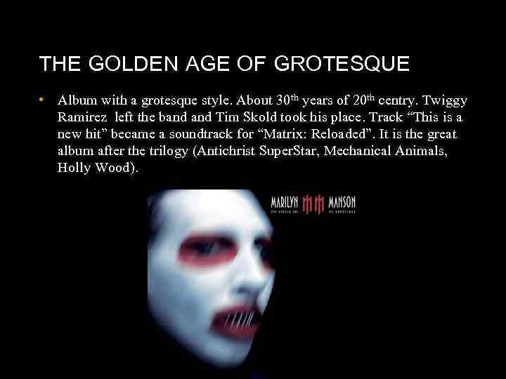 THE GOLDEN AGE OF GROTESQUE • Album with a grotesque style. About 30 th