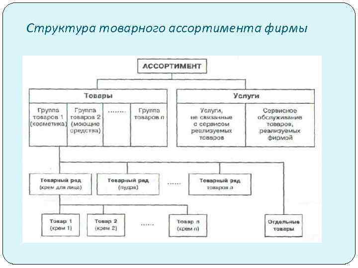 Структура ассортимента схема