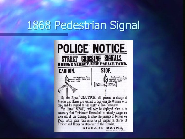 1868 Pedestrian Signal 