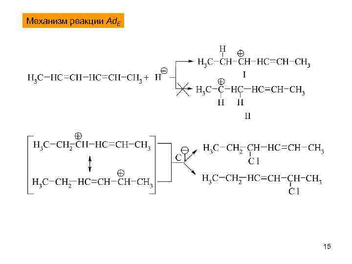Механизм реакции Ad. E 15 