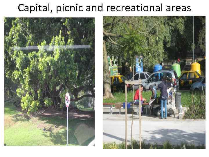 Capital, picnic and recreational areas 