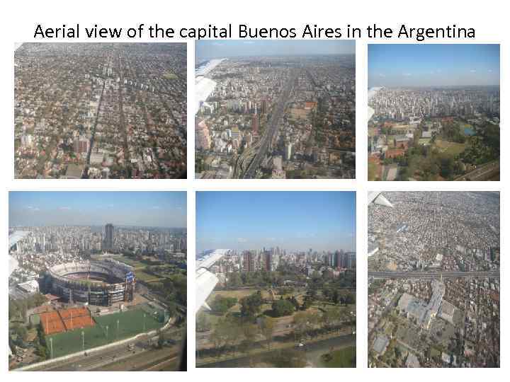 Aerial view of the capital Buenos Aires in the Argentina 