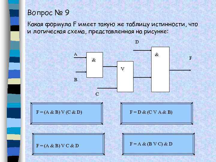 A b c d схема