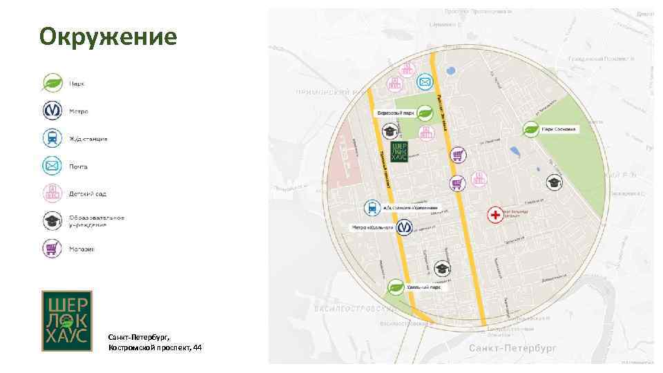 Окружение Санкт-Петербург, Костромской проспект, 44 