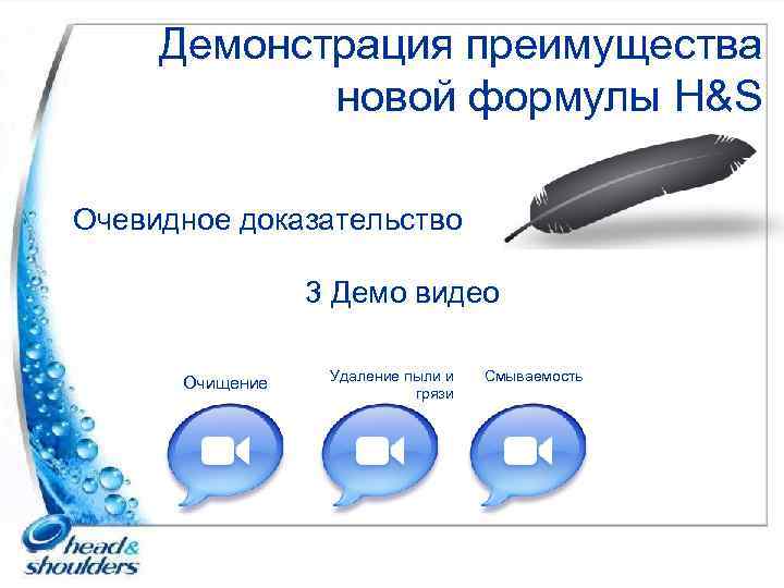 Демонстрация преимущества новой формулы H&S Очевидное доказательство 3 Демо видео Очищение Удаление пыли и