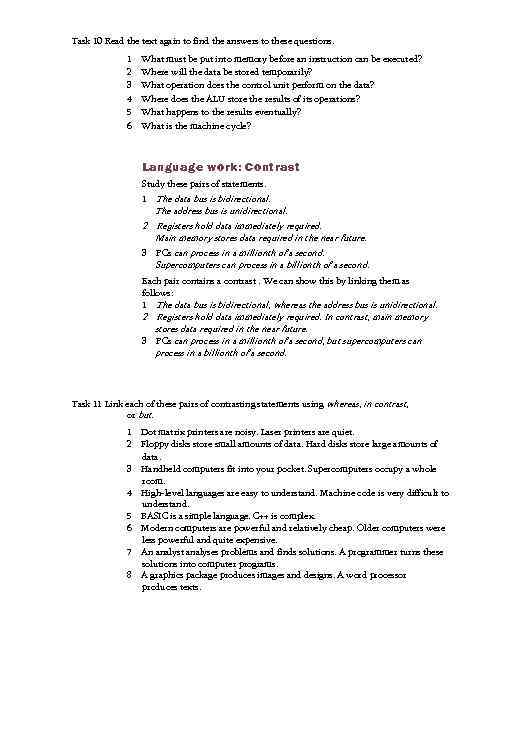 Task 10 Read the text again to find the answers to these questions. 1