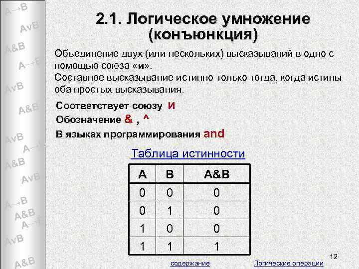 A→B Av. B A&B A&B Av. B A→B A&B v. B A A→B A&B