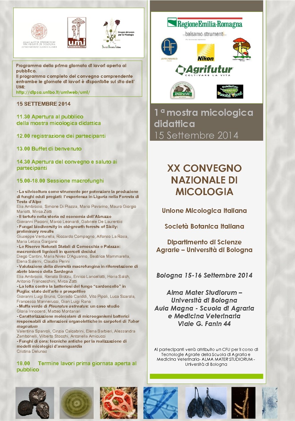 Programma della prima giornata di lavori aperta al pubblico. Il programma completo del convegno