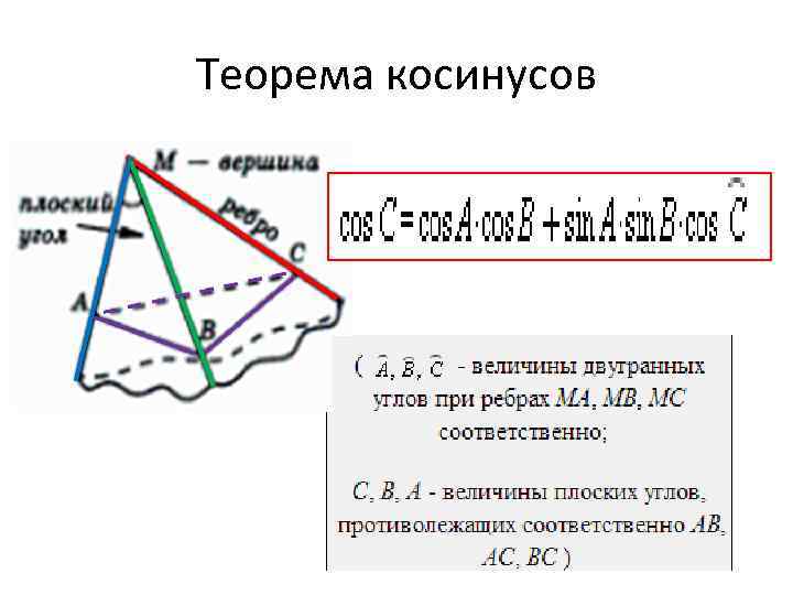 Теорема синусов для трехгранного угла