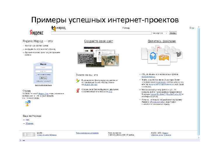 Примеры успешных интернет-проектов 