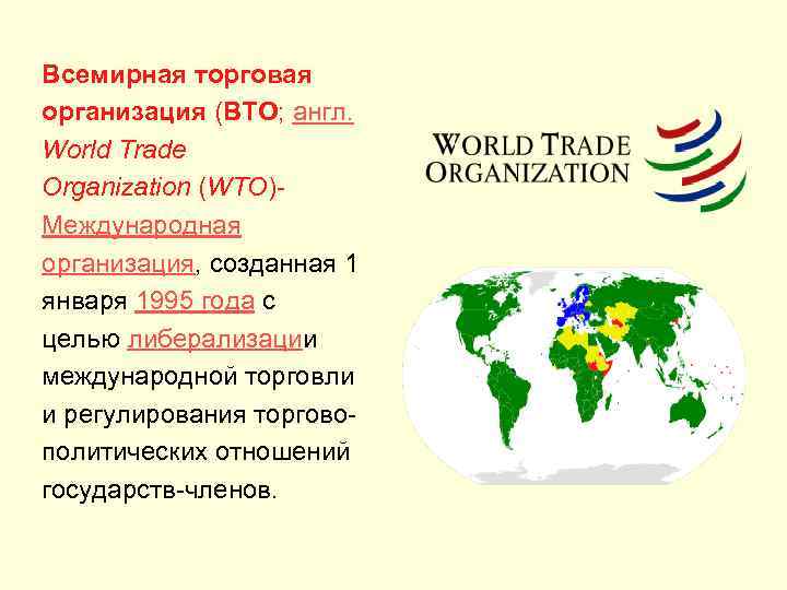 Международные финансовые организации презентация