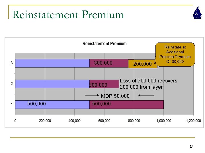 Reinstatement Premium 300, 000 200, 000 500, 000 200, 000 Reinstate at Additional Pro-rata