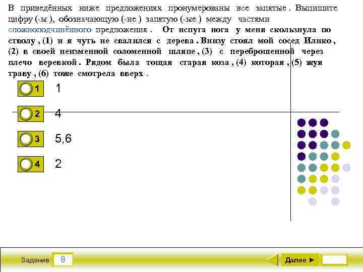 В приведённых ниже предложениях пронумерованы все запятые. Выпишите цифру (-ы ), обозначающую (-ие )