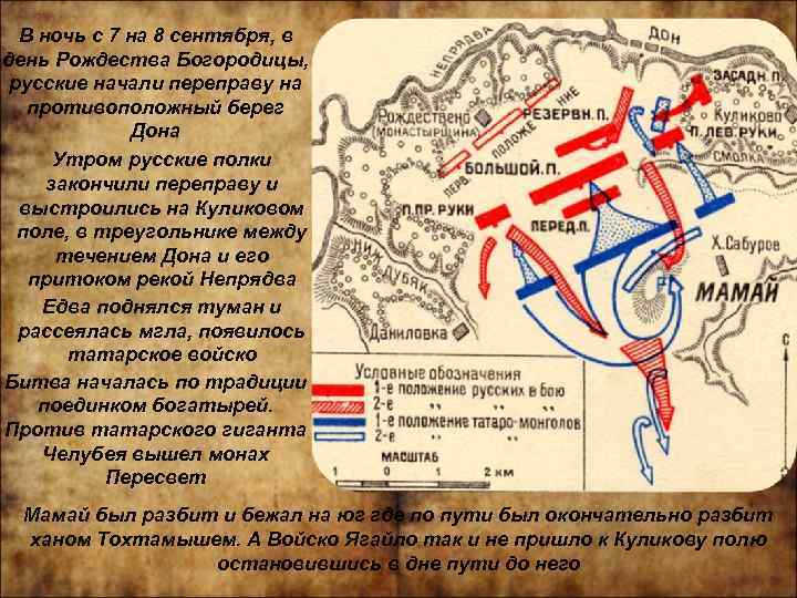 В ночь с 7 на 8 сентября, в день Рождества Богородицы, русские начали переправу